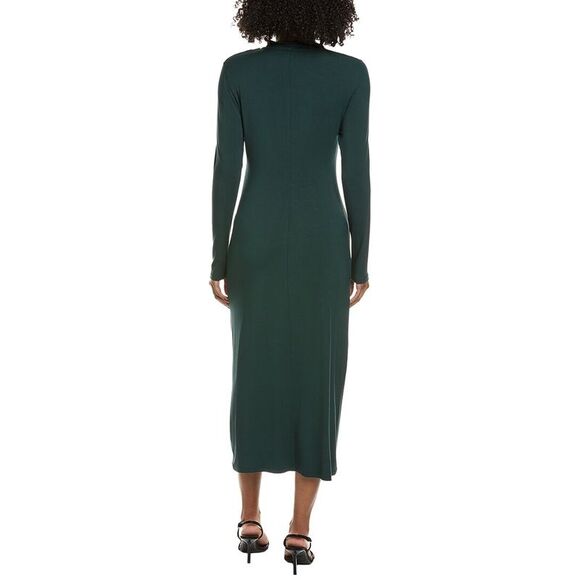Vince Womens  Turtleneck Dress, Green - Picture 2 of 4